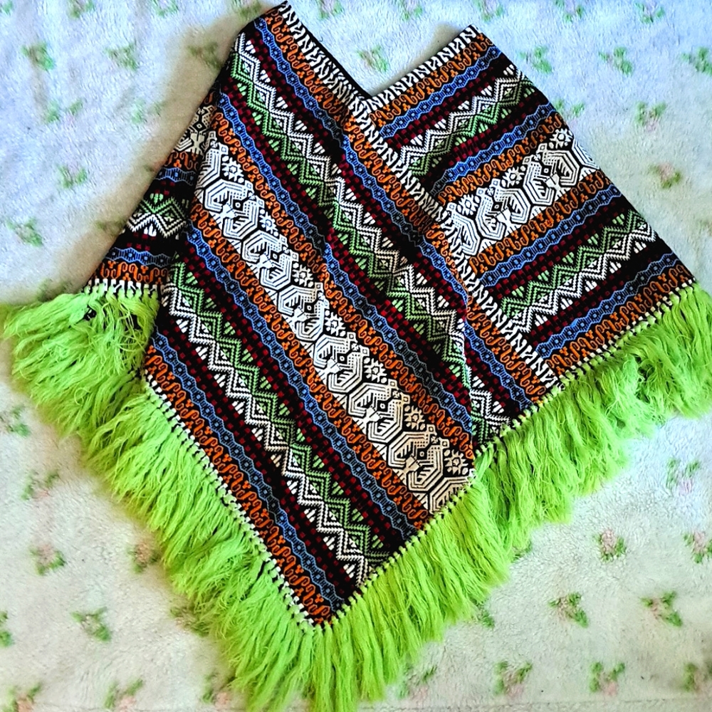 Vintage 1970s poncho